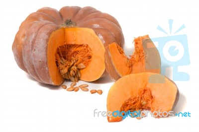 Big Orange Pumpkin Stock Photo