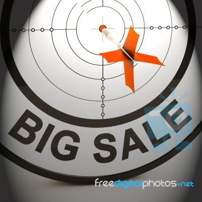 Big Sale Shows Promotion Offers Reductions And Savings Stock Image