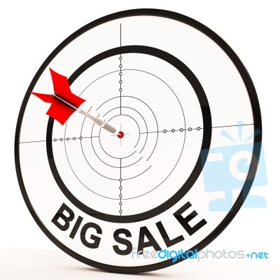 Big Sale Shows Promotions Discounts And Reductions Stock Image