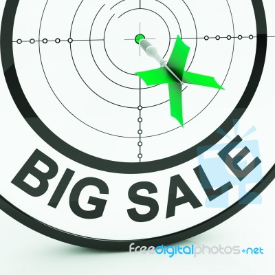 Big Sale Shows Promotions Offers In Retail Stock Image