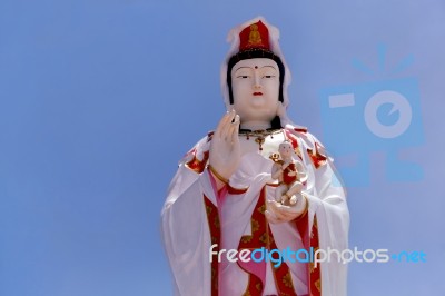 Big Standing Guan Yin In Thailand Stock Photo Big Standing Guan Yin In Thailand Stock Photo