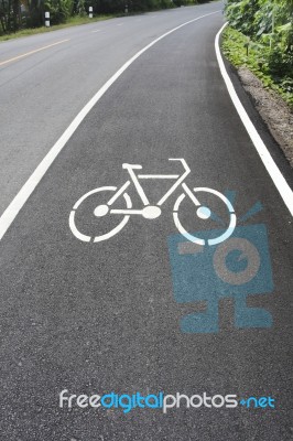 Bike Lane Stock Photo