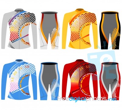 Bike Sports Shirt Long Sleeve Stock Image