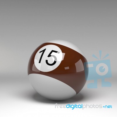 Billiard Ball Isolated On White Stock Image