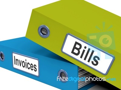 Bills And Invoices Files Stock Image