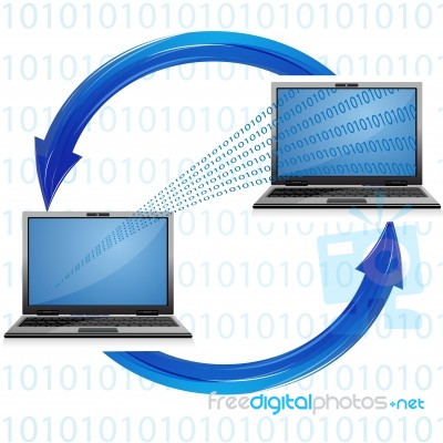 Binary Connectivity Stock Image