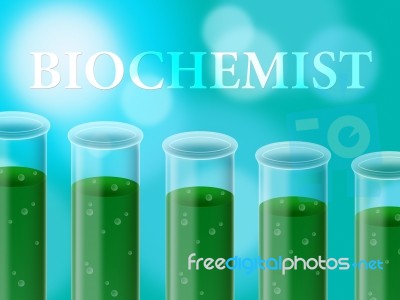 Biochemist Research Shows Examination Researcher And Science Stock Image