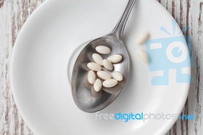 Biotin Supplement Antioxidant Still Life Stock Photo