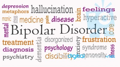 Bipolar Disorder Word Cloud Concept Stock Image