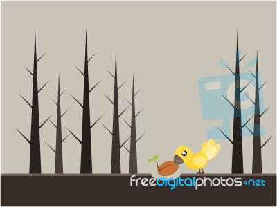Bird And Tree Illustration Stock Photo Bird And Tree Illustration Stock Photo