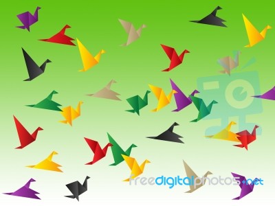 Birds Freedom Shows Break Out And Elude Stock Image