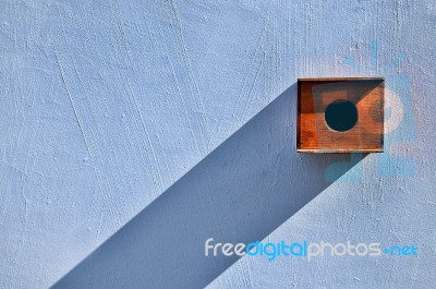 Birds House On Wall Stock Photo