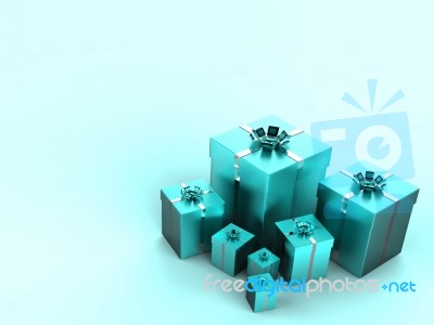 Birthday Copyspace Shows Gift Box And Celebrating Stock Image