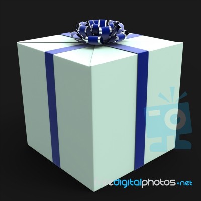 Birthday Giftbox Means Congratulating Package And Occasion Stock Image