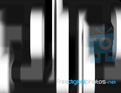 Black And White Piece Of Machinery 3d Illustration Background Stock Photo