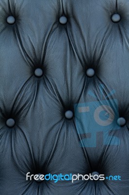 Black Genuine Leather Sofa Pattern Stock Photo
