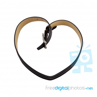 Black Heart Belt Stock Photo