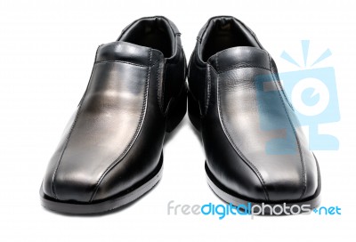  Black Men's Leather Shoe Stock Photo