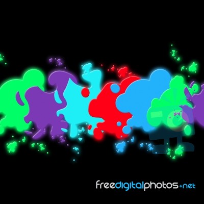 Black Paint Background Means Blobs Splatters And Art
 Stock Image