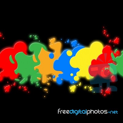 Black Paint Background Shows Colors Painting And Creativity
 Stock Image