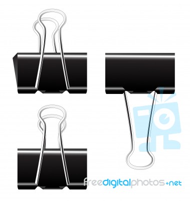 Black Paper Binder Clip Stock Image Black Paper Binder Clip Stock Image