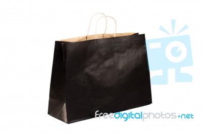 Black Shopping Bag Stock Photo