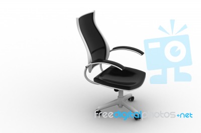 Black Wheeled Chair Stock Image