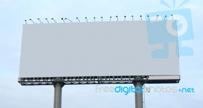 Blank Billboard Stock Photo