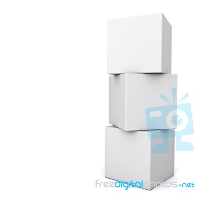 Blank Boxes Stock Image