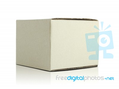 Blank Cardboard Box Stock Photo