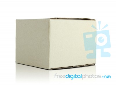 Blank Cardboard Box Stock Photo