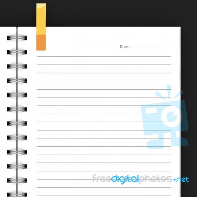 Blank Notebook Isolated On White Stock Image