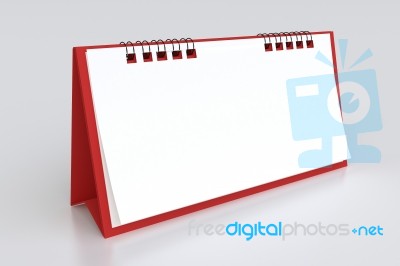 Blank Paper Calendar 3d Render Stock Photo