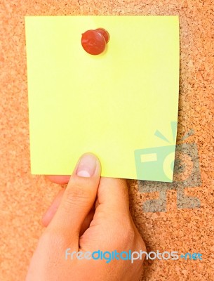 Blank Post It Message Stock Photo