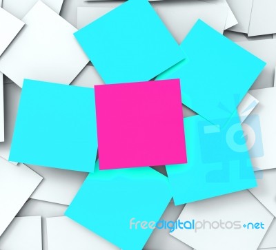 Blank Post It Messages Shows Copyspace To Do And Note Stock Image
