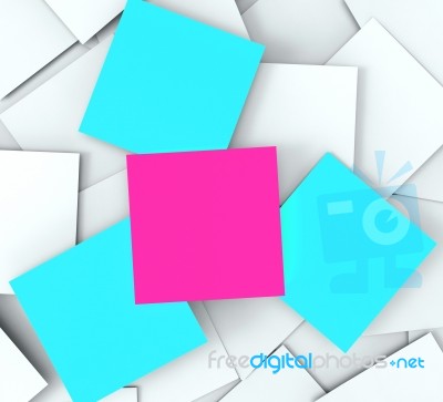 Blank Post It Messages Shows Copyspace To Do And Note Stock Image ...