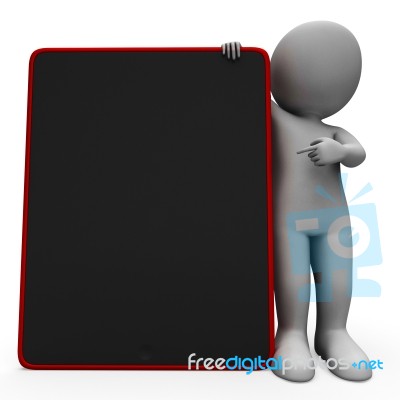 Blank Space Tablet Computer Shows Touchpad Multimedia Stock Image