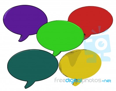 Blank Speech Balloon Shows Copy Space For Thought Chat Or Idea Stock Image