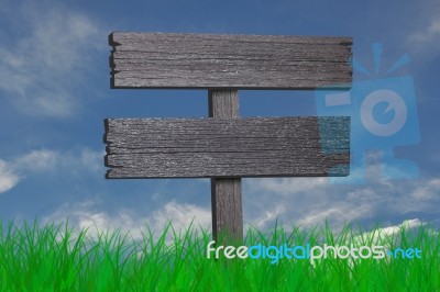 Blank Wooden Sign Stock Image