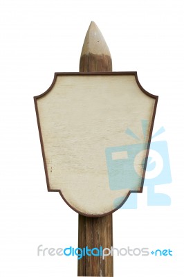 Blank Wooden Sign Stock Photo