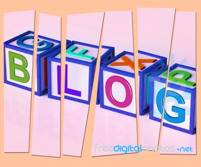 Blog Letters Show Internet Marketing Opinion Or News Stock Image