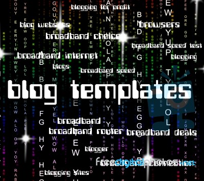 Blog Templates Represents Stencils Pattern And Website Stock Image