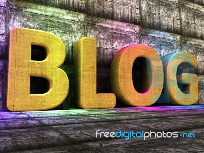 Blog Tools Means World Wide Web And Blogger Stock Image