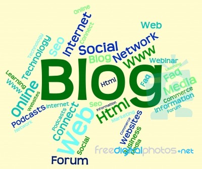 Blog Word Indicates Websites Internet And Blogging Stock Image
