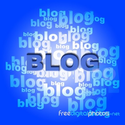 Blog Words Means World Wide Web And Blogger Stock Image