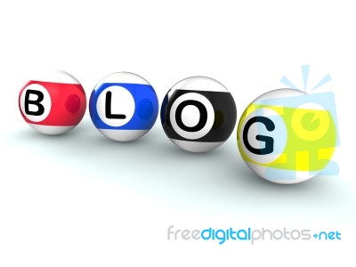 Blogging Word Shows Weblog Blog Stock Image