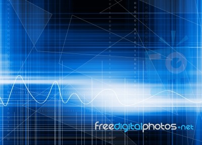 Blue Abstract Background Design Stock Image