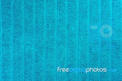 Blue Beach Towel Stock Photo