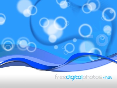 Blue Bubbles Background Shows Circles And Ripple Stock Image