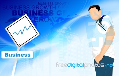 Blue Business Background Stock Image